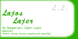 lajos lajer business card