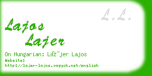 lajos lajer business card